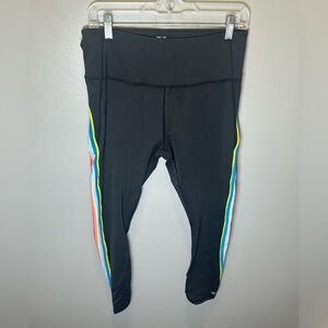 IVL Collective Women's High‎ Waisted Rainbow Striped Leggings Size 10